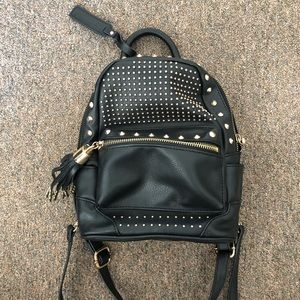 Bebe gold studded backpack
